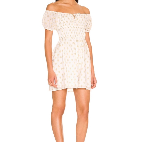 Faithfull The Brand Viola Mini Cairo Floral Puff Sleeve Dress - Picture 3 of 3